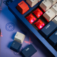 A photo of the Q1 keyboard opened up with its switches